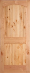 Masonite Knotty Alder 2-Panel Planked Camber Top