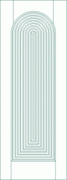 TruStile TMB1040 1-Panel Tambour Rd Top